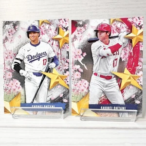 Shohei Ohtani 2025 Topps Tokyo Series Stars Cherry Blossoms Set of 2 Japan - Picture 1 of 11