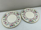 2 Vintage Royal Worcester KASMIR Floral Dinner Plates Bone China 27 cm VGC