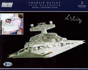 CHARLIE BAILEY SIGNED AUTOGRAPHED 8x10 PHOTO MODEL MAKER ILM STAR WARS BECKETT - Picture 1 of 2
