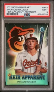 2022 Bowman Draft Jackson Holliday Heir Apparent Green PSA 9 Mint /99 - Picture 1 of 3