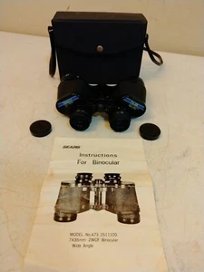 Vintage Sears Tasco Binoculars 7x35mm With Carry / Storage Case Sports Hunting - Picture 1 of 9