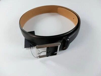 BERLUTI París Hecho a Mano Negro Clásico Cinturón Cuero Talla 80 Auténtico Italia Foto 1 de 4