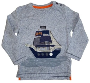 new boys baby Mothercare long sleeved ship boat themed top/t-shirt. 3mths-5yrs. - Picture 1 of 3