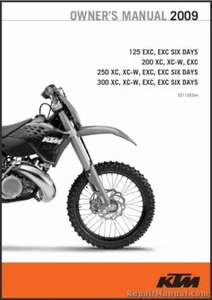 2009 KTM 125 200 250 300 XC XC-W EXC Printed Motorcycle Owners Manual - Picture 1 of 1