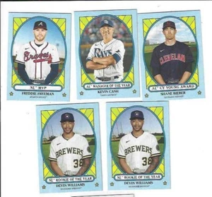 5 2021 Topps Heritage High Award Winner Devin Williams Freeman Bieber - Bild 1 von 1