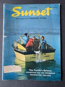 Sunset Magazine July 1967 1960's Lifestyle Travel Recipes Gardening Ads - Picture 1 of 9