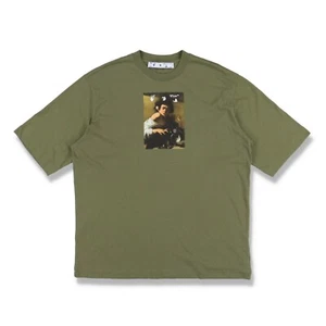 Off-White Green Caravaggio Boy Skate Oversized T-Shirt | Size XL FW21 RRP $365 - Picture 1 of 7