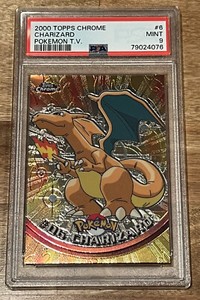 2000 Topps Chrome #6 Charizard PSA 9 Mint!