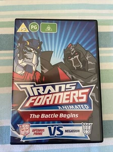 Transformers Animated The Battle Begins Optimus Prime Vs Megatron DVD - Picture 1 of 1