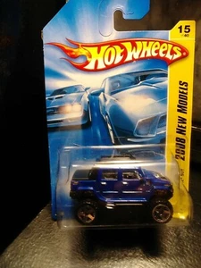 Hot wheels 2008 new models Hummer H2 SUT blue body color - Picture 1 of 2
