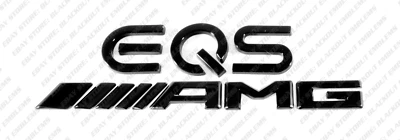 Gloss Black Side Emblem Badges Logos Letters for Mercedes-Benz EQS AMG SUV V297 - Image 1 of 4