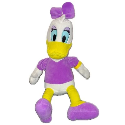 Vintage 34cm Disney Daisy Duck Stofftier Freundin von Donald Duck lila Schleife - Bild 1 von 4