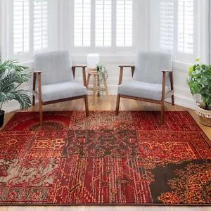 Patchwork braun orange Wohnzimmerteppiche marokkanische Teppiche kleiner großer Läuferteppich - Bild 1 von 19