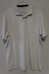 NIKE Dri Fit Golf Polo Shirt Light Gray Polyester Blend Size Small - Picture 1 of 5