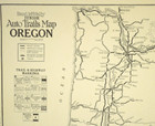 Vintage OREGON Highway Map Auto Trails Rand McNally Junior Road Map