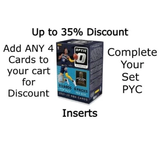 2021-22 Donruss Optic Basketball Inserts You Pick Complete Set Singles PYC - Image 1 of 1