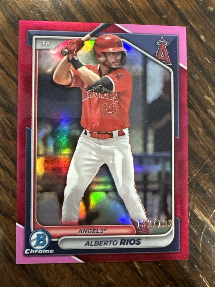 2024 Bowman Chrome ALBERTO RIOS SP Pink Refractor Angels /199!! - Image 1 of 1