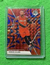 DAMIAN LILLARD MOSAIC PRIZM BLUE CARD TRAIL BALZERS 2019-20 MOSAIC BASKETBALL 