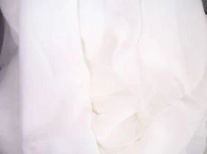 DESIGNER FABRIC SHEER MICROFIBER CHIFFON WHIITE 7.75yds - Picture 1 of 1