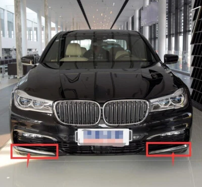 For BMW 740i 750i 2016-2017 Front Bumper Chrome trim strip Left+right *2PCS - Image 1 of 4