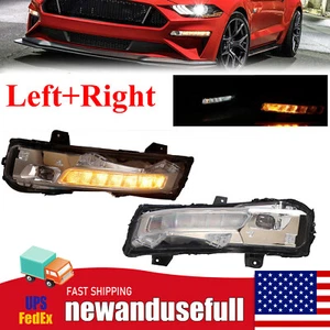 2PCS Front Bumper Fog Light For Ford Mustang LED Turn Signal Lamp Sets 2018-20 - Foto 1 di 13
