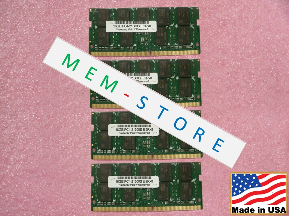 64GB 4x16GB DDR4-2666 ECC SODIMM RAM for Supermicro X11SSH-GTF-1585L Motherboard - Image 1 of 1