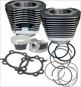 S&S Cycle 97" CI Big Bore Cylinder Kit Black 9.7:1 Compression 99-06 Harley - Picture 1 of 2