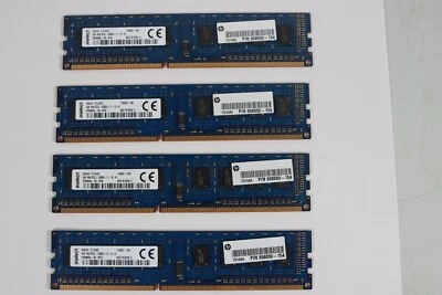 4x Kingston 4GB 1rx8 PC3L-12800U-11-13-A1 HP698650-154-MCN (Total 16GB) - Image 1 of 2