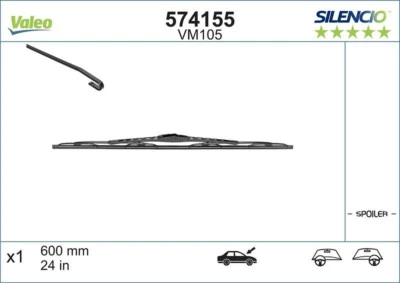 Wischblatt 600mm Bügelwischblatt VALEO für BMW 5 (E34) - Bild 1 von 3