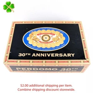 Perdomo Gordo Maduro 30° Scatola vuota per sigari in legno 10,5" x 7" x 3" - Foto 1 di 12