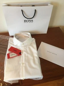 Chemise blanche HUGO BOSS Homme (Taille 41) White Shirt Men Size 41 (L/XL) - Bild 1 von 7