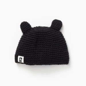 Krochet Kids intl. The Teddy Black Bear Hat Size XS/S - Picture 1 of 5