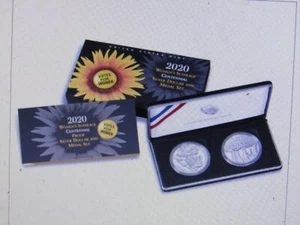 "QTY-5" Women's Suffrage Centennial Proof Silver Dollar/Medal Sets OMP sealed - Picture 1 of 5