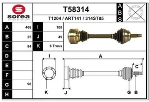 Zwei Antriebswellen für ALFA ROMEO 156 (Sportwagon) 932 2.4 JTD / links + rechts - Bild 1 von 2