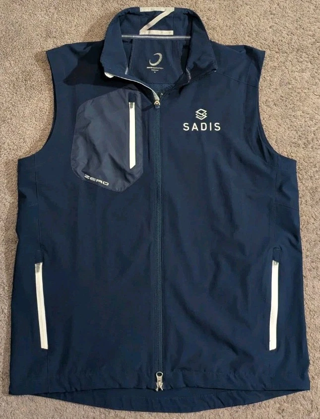 Zero Restriction Z700 Tour Series Vest Full Zip Blue Golf Vest W1009 Men's Med - Image 1 of 4