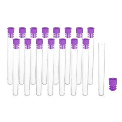 3.9" Length Plastic Sewing Needle Storage Holder, 16 Pcs Clear Pin Tube Purple Foto 1 de 4