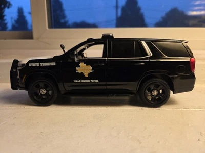 POLÍCIA PERSONALIZADA 2025 MOTORMAX CHEVY TAHOE TEXAS DPS PATRULHA RODOVIÁRIA - Imagem 1 de 4