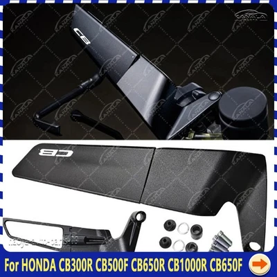 Adjustable Wing Rear View Mirrors For HONDA CB300R CB500F CB650R CB1000R CB650F Foto 1 de 3