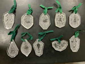 10 Waterford crystal 12 days of Christmas 1980,83,84,85,86,87,89,90,93 & 95 - Picture 1 of 6