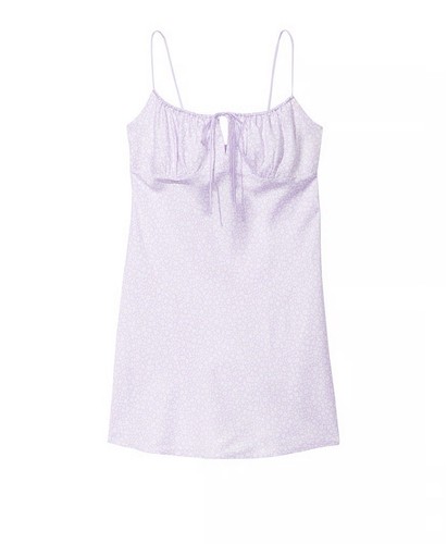 UNDERCOVER Victoria's Secret ROSA Milkmaid abito slip XL floreale viola comodo mini
