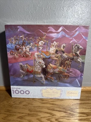 Карусель животных 1000 шт. головоломка 24 «x 30» Springbok Tobin Fraley винтажный новый! - Изображение 1 из 2