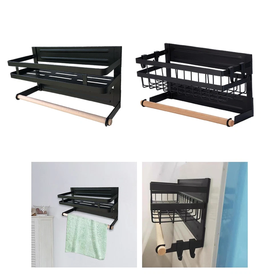 Spice Towel Holder with Hook Hanging Organizer Paper Towel Holder for Space - Image 1 of 1