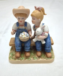 Süßes Pärchen Junge & Mädchen Ostern Figur Easter Joy 2005 Home Interiors - Bild 1 von 10