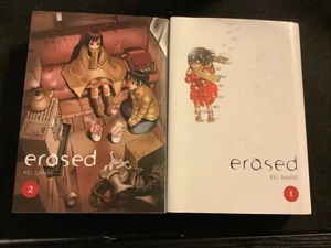 Erased Manga Used Anime Book Volumes 1 And 2 Hardcover HC #1 #2 Dust Covers - Picture 1 of 4