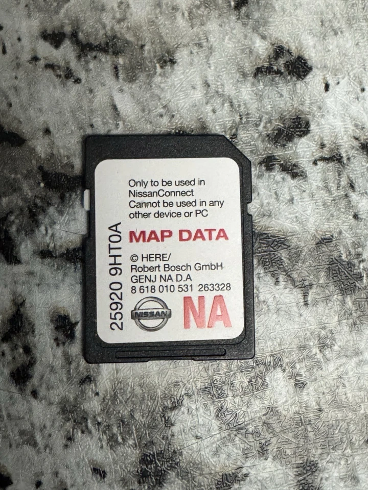 Nissan Connect OEM GPS Map NA Data Navigation SD Memory Card 25920 9HT0A - Image 1 of 2