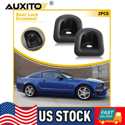 Juego de cubiertas de ojales de cerradura de panel de puerta negro para Ford Mustang o Shelby 2005-2014 Foto 1 de 4