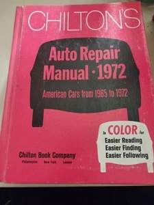 Chiltons auto repair manual 1972 USED american cars from 1965 to 1972 - Picture 1 of 2