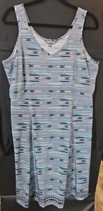 Toad &Co Women's Sunkissed Petal Dress Aztec Print, Size Large EUC!!! - Picture 1 of 3
