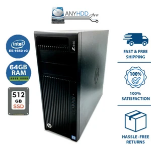 HP Z440 WorkStation E5-1650 V3 | 64 GB RAM | 512 GB SSD WIN 10 Nvidia Quadro K2200 - Imagen 1 de 2