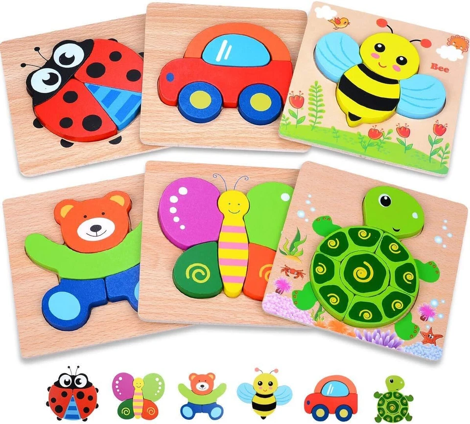 Magifire Wooden Toddler Puzzles Gifts Toys for 1 2 3 Year Old Boys Girls Baby